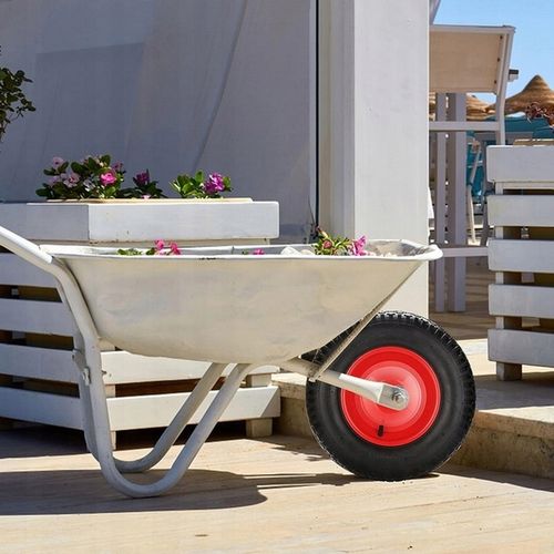 KOŁO KÓŁKO TACZKI TACZEK WÓZKA 400-8 6PR POMPOWANE Z OSIĄ OPONA MOCNE na Arena.pl