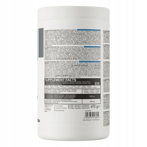 OstroVit Kreatyna Monohydrat 3300mg 400 kap CREATINE MONOHYDRATE 133 PORCJE na Arena.pl