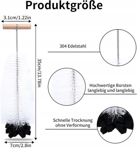 SZCZOTKA DO CZYSZCZENIA BUTELEK SODASTREAM DO BUTELEK I NACZYŃ DŁUGA 35CM na Arena.pl