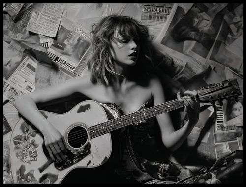 Plakat 80x60cm Młoda Gitarzystka na Arena.pl