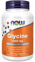 NOW Foods Glycine Sen Wyciszenie Pamięć CZYSTA GLICYNA 1000mg 100 vegekaps