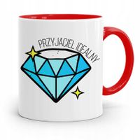 Kubek Czerwony Przyjaciela Przyjaciel Idealny Z Nadrukiem Ze Zdjęciem