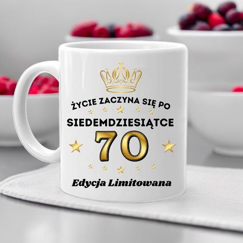 Poduszka i kubek prezent na 70 URODZINY zestaw prezentowy w pudełku na Arena.pl
