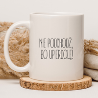 CHAMSKI KUBEK BEZ CENZURY | ŚMIESZNY PREZENT | DO PRACY BIURA DOMU | 330 ml