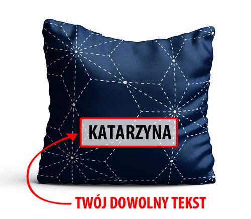 poduszka dekoracyjna GEOMETRYCZNA  z Twoim napisem G11 na Arena.pl