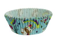 Papilotki do muffinek (foremki), 50x25 mm, Jednorożec, 60 szt.