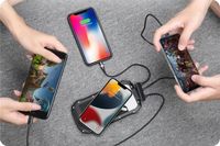 SOLARNY POWERBANK 33500mAh WODOODPORNY SURVIVALOWY Z INDUKCJĄ + KABEL 3W1