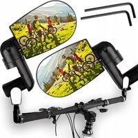 2X LUSTERKO ROWEROWE NA KIEROWNICĘ DO ROWERU LUSTERKA WSTECZNE CZARNE 15CM