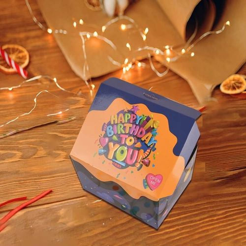 PUDEŁKO OZDOBNE PREZENTOWE DIY NIESPODZIANKA WYBUCH URODZINY +2X KONFETTI na Arena.pl