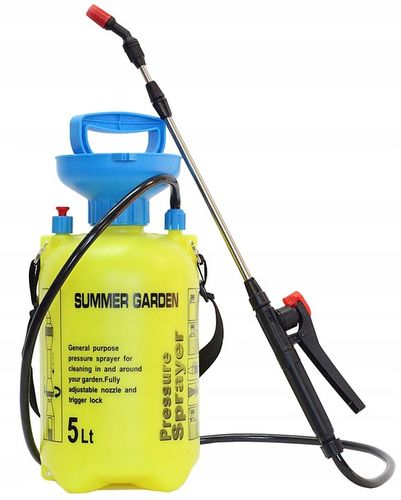 OPRYSKIWACZ CIŚNIENIOWY RĘCZNY DUŻY POJEMNOŚĆ 5L REGULACJA LANCA 61CM na Arena.pl