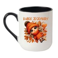 KUBEK "KUBEK JESIENIARY" Wzór - Elegant Coffee Czarny 330 ml