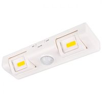 LAMPA PODSZAFKOWA LED 2XCOB 1W CZUJNIK RUCHU 4000K BIAŁA