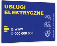 TABLICZKA REKLAMOWA szyld z dibondu nadruk 40x30 cm usługi elektryczne
