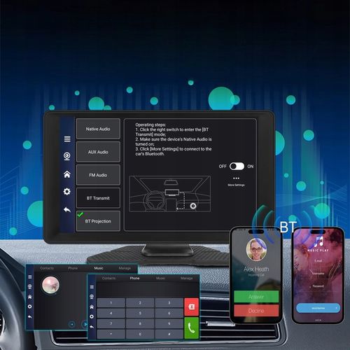 RADIO STACJA MULTIMEDIALNA WIDEOREJESTRATOR CARPLAY ANDROID 2 KAMERY DVR na Arena.pl