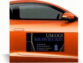 Magnes na samochód auto reklama magnetyczna 60x30 cm USŁUGI KRAWIECKIE
