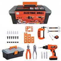 ZESTAW MAŁEGO MAJSTERKOWICZA 36W1 ZABAWKA DZIECI WIERTARKA NARZĘDZIA