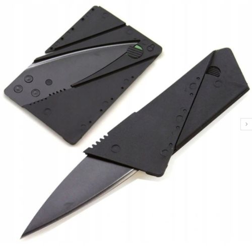 Karta nóż rozkładany survival card scyzoryk grzyby ukryty malutki nożyk hit na Arena.pl