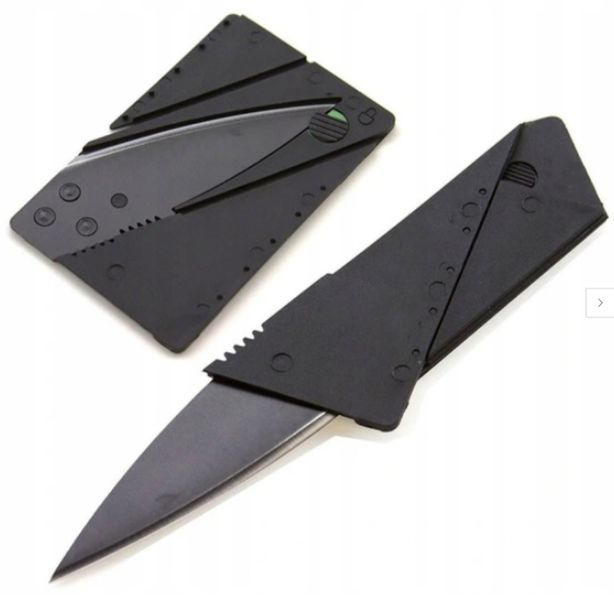 Karta nóż rozkładany survival card scyzoryk grzyby ukryty malutki nożyk hit zdjęcie 2