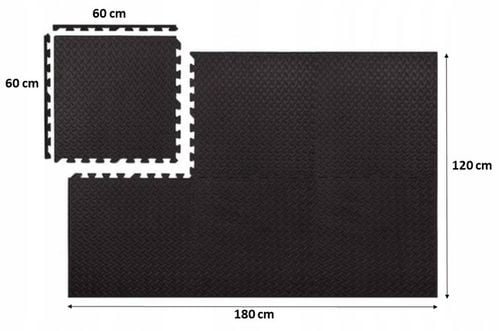 OCHRONNA MATA PODŁOGOWA PUZZLE SIŁOWNIA FITNESS POD SPRZĘT 120x180x2cm na Arena.pl