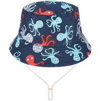 Granatowy Kapelusz Dziecięcy Z Regulacją Bawełniany Letni Kap-Mds-12