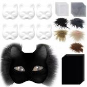 6× Maska na twarz kota Therian Halloween Maska na kota do malowania