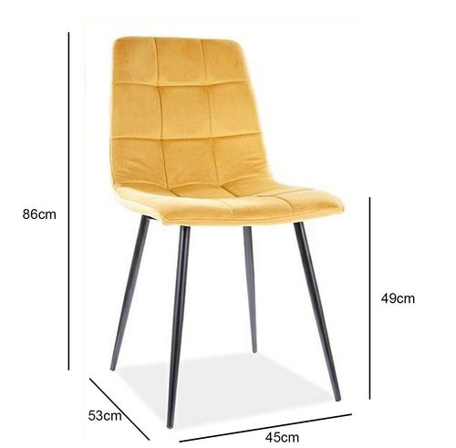 Krzesło Mello Velvet - curry Bluvel 68 na Arena.pl