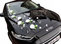 Dekoracja samochodu ozdoby na auto do ślubu płatki