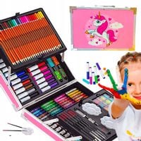 ZESTAW ARTYSTYCZNY PLASTYCZNY KREATYWNY DO MALOWANIA DLA DZIECKA WALIZKA