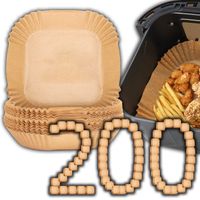 PAPIER DO PIECZENIA W FRYTKOWNICY POWIETRZNEJ AIRFRYER ZESTAW 200 SZT 20CM