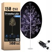 Drzewko 120 cm 300 LED święta choinka eko dekoracja IP44 diody barwa zimna