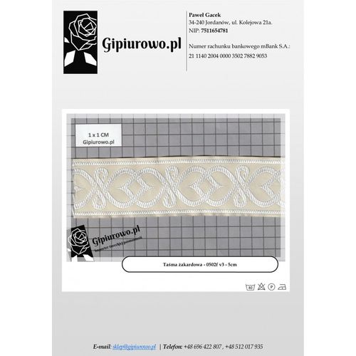Taśma żakardowa - 0502f v3 - 5cm na Arena.pl