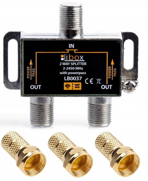 Rozdzielacz SPLITTER antenowy na 2 TV Rozgałęźnik zdjęcie 1