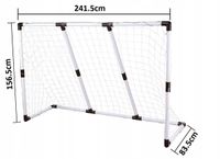 2w1 WIELKA BRAMKA PIŁKARSKA 241cm ZESTAW BRAMEK ŚLEDZIE 5731