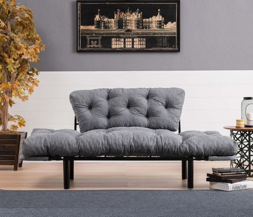 Sofa dwuosobowa Nitta , 155 x 85 x 70 cm, szara na Arena.pl