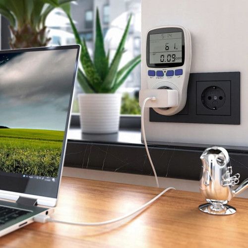 WATOMIERZ ADELID LCD ALARM PRZECIĄŻENIOWY 3680W POMIAR KWH na Arena.pl