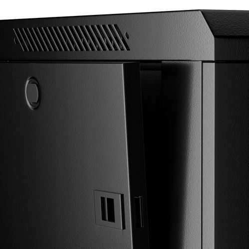 Szafa wisząca RACK 19" 12U, 450mm, Netrack F-Line, czarna, drzwi szklane, na Arena.pl