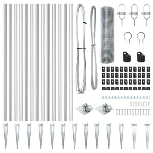 Ogrodzenie z słupkami Srebrny 0.6 x 25 m Stal na Arena.pl