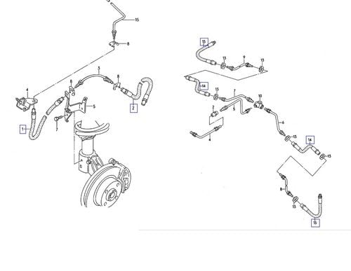 Audi 80 - 90 Quattro - Zestaw Przewodów Hamulcowych Teflonowych W Oplocie na Arena.pl