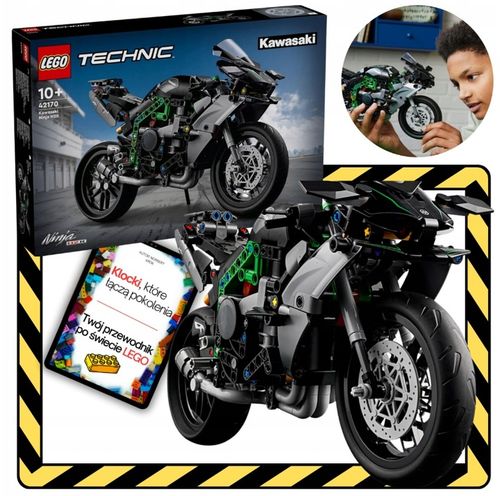 Lego Technic Motocykl Kawasaki Ninja H2R 42170 Zestaw Klocki i Ebook 4w1 na Arena.pl