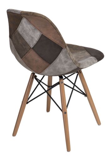 Krzesło p016w patchwork beżowo - brązowy na Arena.pl