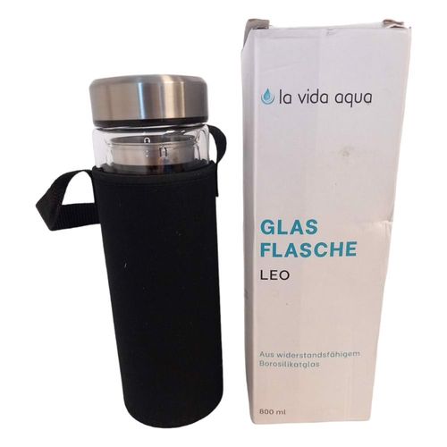 Szklana butelka LEO 800ml z sitkiem i pokrowcem na Arena.pl