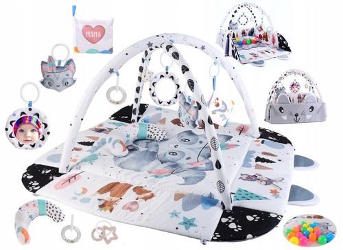 Duża Mata Edukacyjna Miękka Interaktywna 4w1 Książeczka Poduszka Piłki na Arena.pl