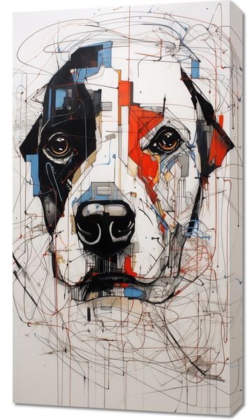 Obraz 50x90cm Przyrysowany Psiak zdjęcie 1