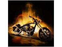 50X50CM MOTOCYKL OGNIU OBRAZ