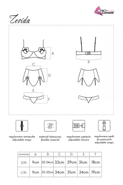 Zmysłowy komplet Zevida rozmiar - L/XL zdjęcie 4