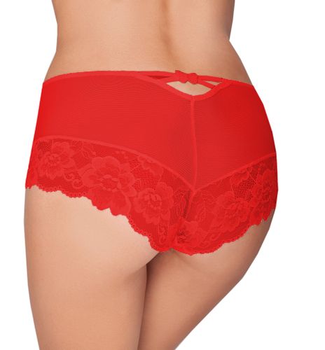 Ewana 098 Wysokie Koronkowe Szorty Czerwony XXL na Arena.pl