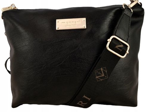 Monnari Torebka Shopper Model 2w1 Listonoszka Kolekcja Premium Czarna na Arena.pl
