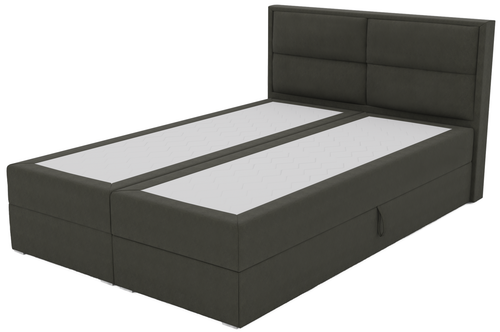 Łóżko Kontynentalne z Pojemnikiem do Sypialni Arizona 160x200 Szare na Arena.pl