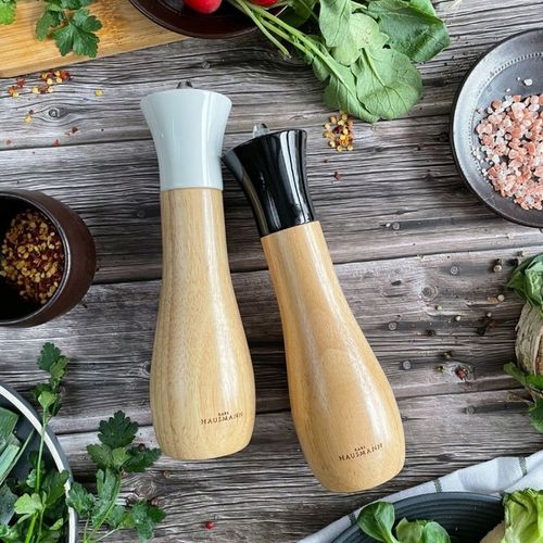 MŁYNEK RĘCZNY DO SOLI i PIEPRZU DREWNIANY ZESTAW 2 na Arena.pl