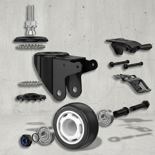 OBROTOWE KÓŁKO 75mm Z HAMULCEM do 460kg TRZPIEŃ Gwint M12x30mm 1szt na Arena.pl